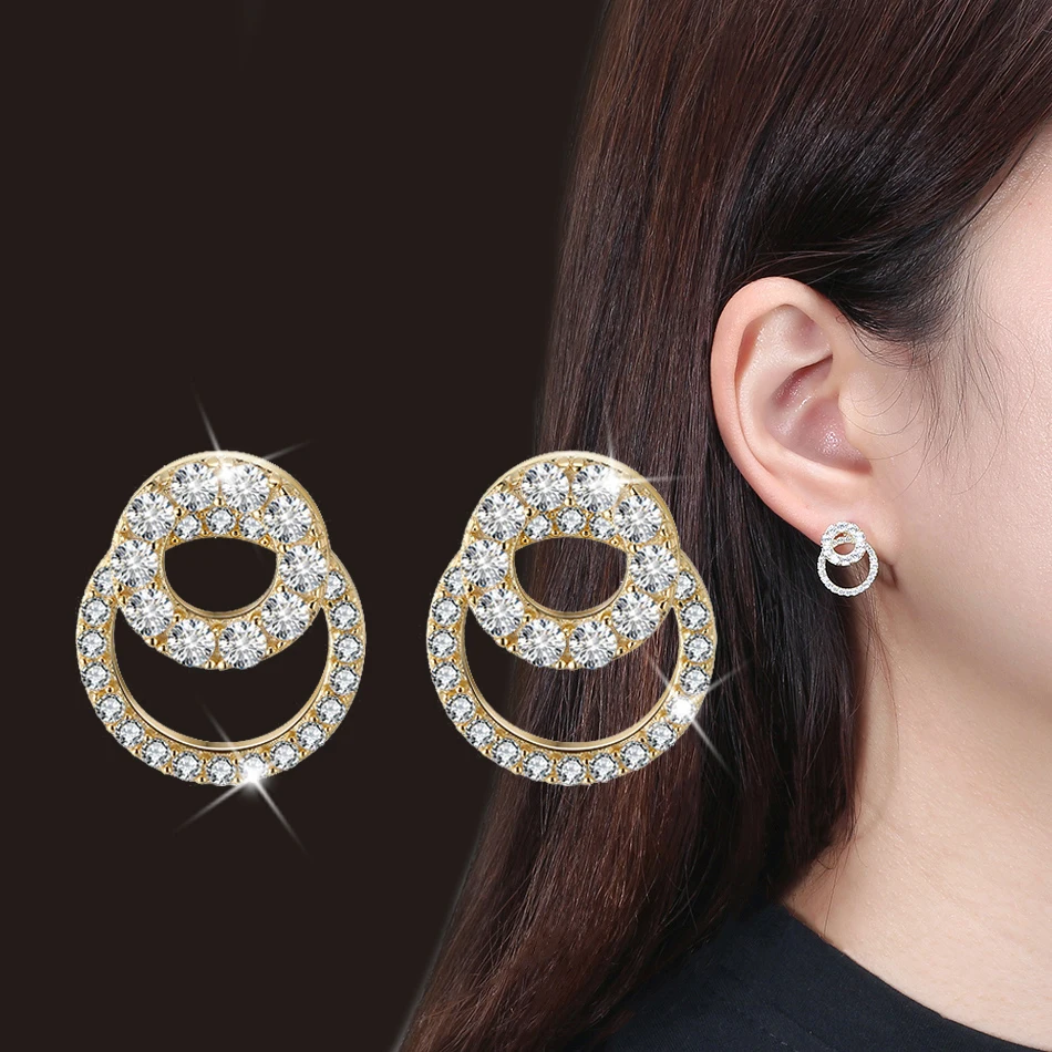 ORSA JEWELS кольцо Уникальный дизайн регулируемый серьги из серебра 925 18k золотой