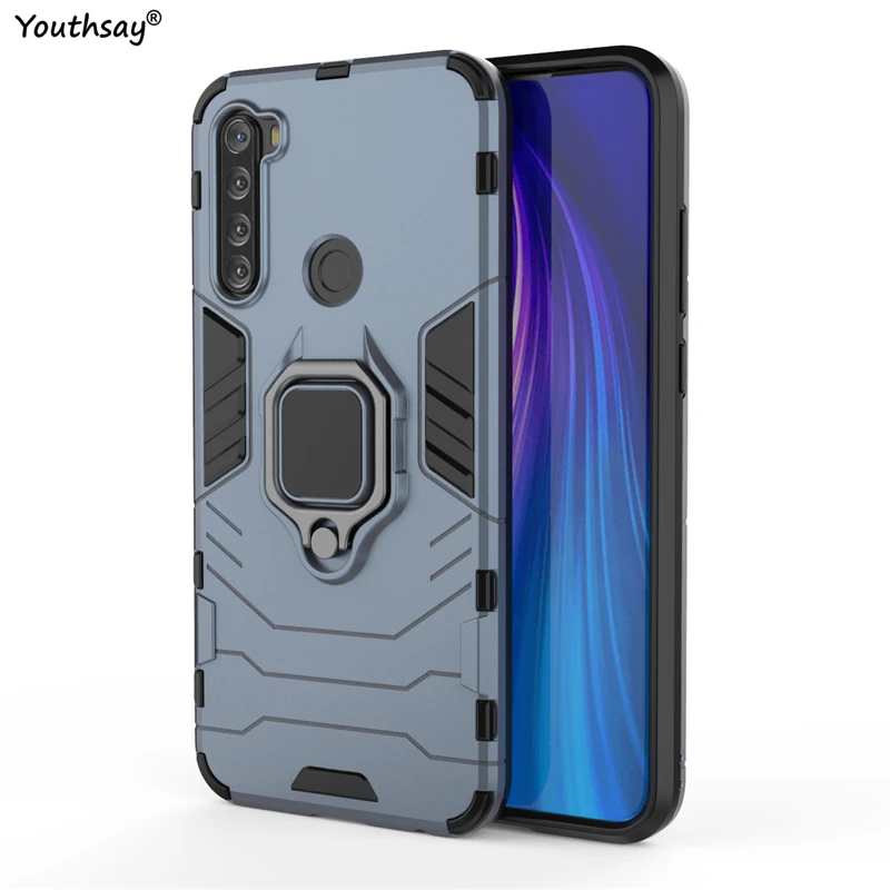 Чехол для Xiaomi Redmi Note 8T чехол резиновый защитный с кольцом на палец 8T|Бамперы| |