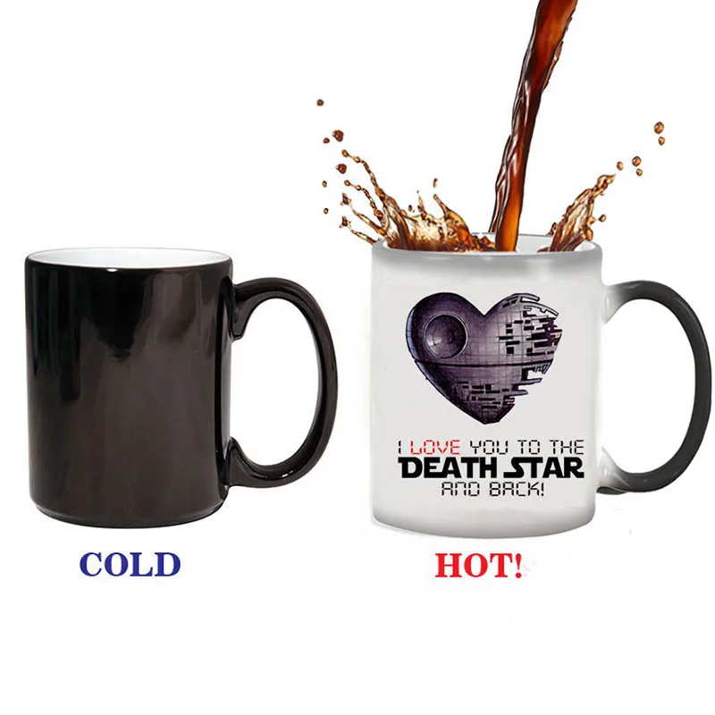 Новинка керамические кружки I Love You to The Death Star 350 мл меняющие цвет чашка кружка для