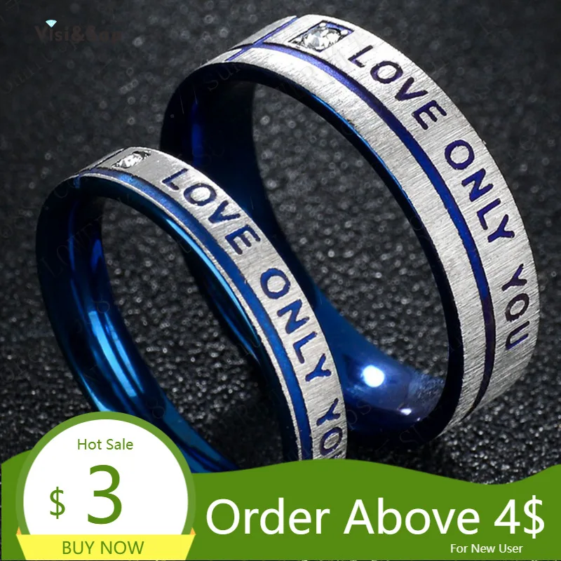 Visisap титана стальной ремешок синий циферблат с английскими буквами LOVE YOU только в