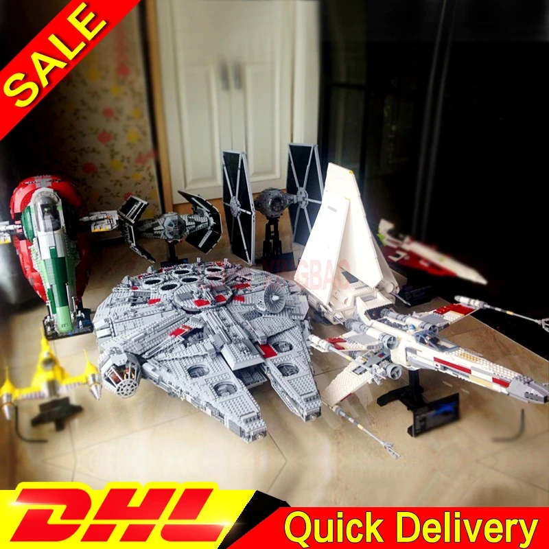 LP 05007 05034 собрать челнок Lepin 05036 05037 05039 05055 блоки Star Wars lelepins игрушки 75105 10212|Блочные