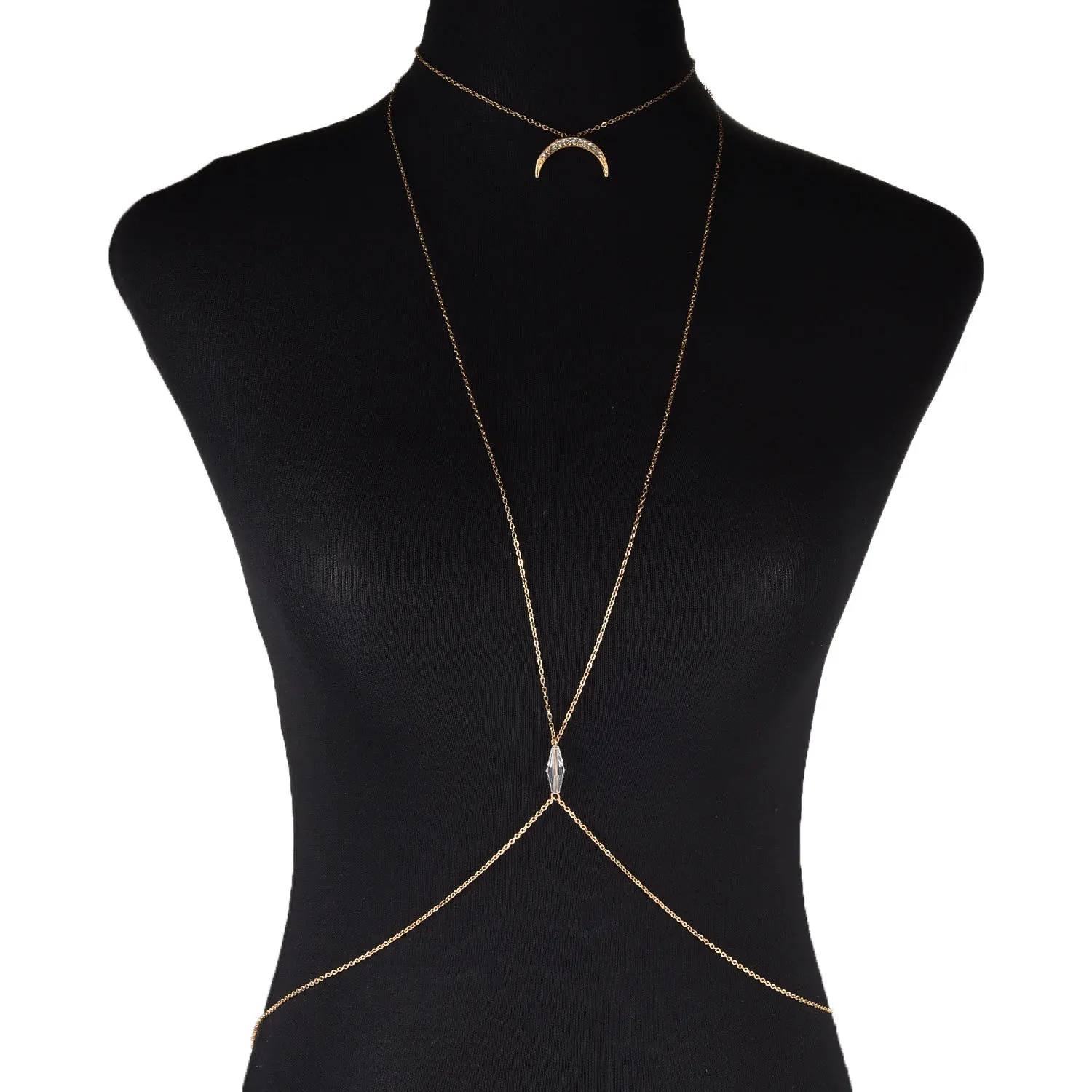 Цепочка на грудь женская пикантное Ювелирное Украшение для тела в виде