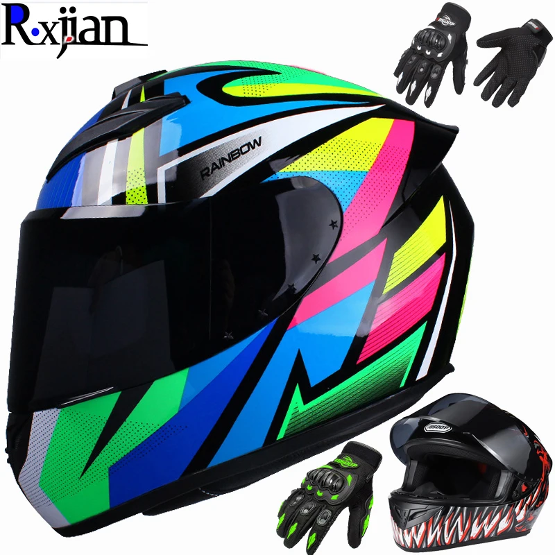 

R.XJIAN НОВИНКА шлем Morey ABS мотоциклетный шлем с большим хвостом на все лицо гоночный мотоциклетный шлем для бега мужские и женские мужские перч...