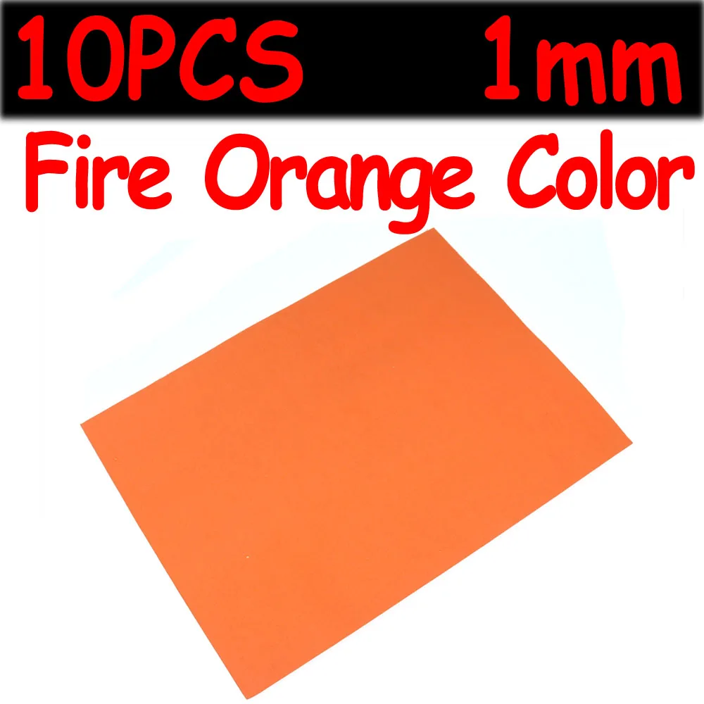 10PC 1mm Fire Orange Wifreo 10 шт. 24 см X 18 см тонкий брезент на палатку мягкая пена 1 мм муха связывание и материалы для рукоделия хопперы муравьи и жуки мухи Материалы корпуса - Цвет: 10PC 1mm Fire Orange