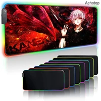 Anime Tokyo ghoul RGB Mouse Pad Large Mousepad XXL LED Carpet laptop Keyboard Gaming Mause pad office desk manga Kaneki Ken mat
