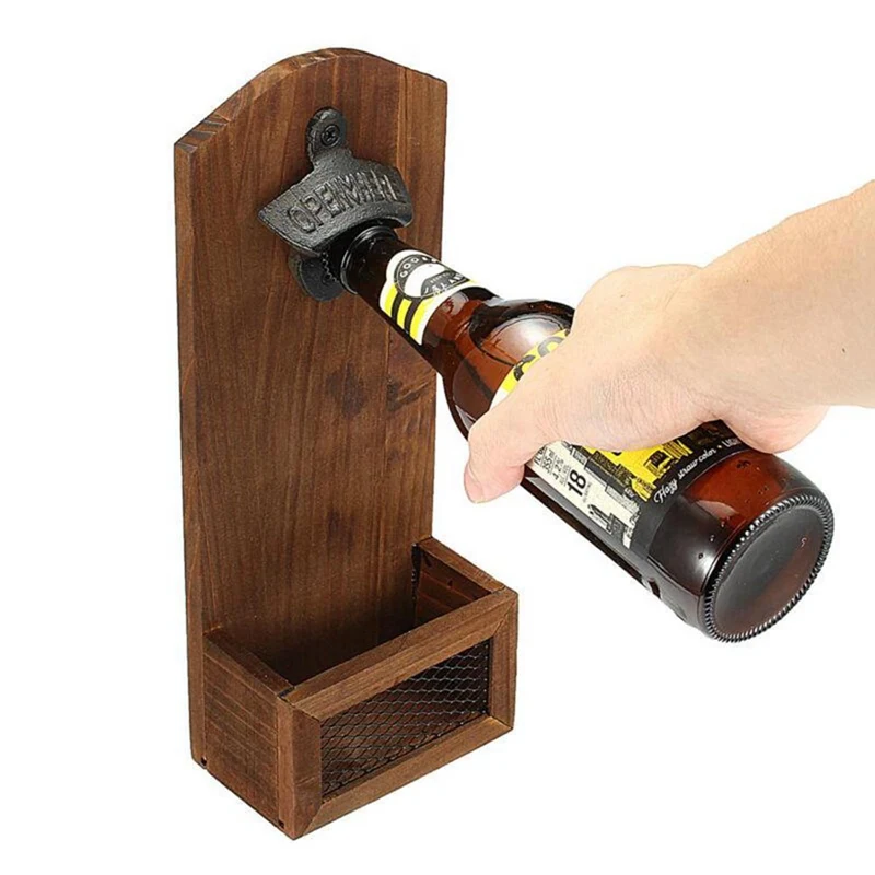 Multifunctional Practical Wooden Beer Wine Opener Tool Anti-rust Kit Gadget Kitchen Accessories | Дом и сад