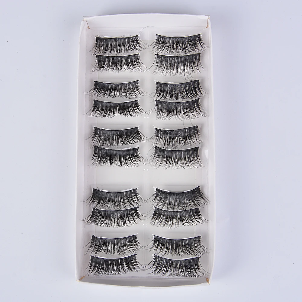 Макияж 5/10 пар ручной работы накладные ресницы толстые длинные стойкие