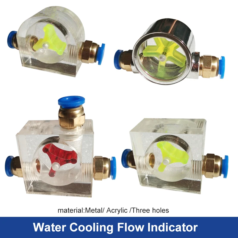 

Flow Meter Water Cooling Indicator Monitor Spindle Motor Rotating Observer Cooling Indicator With 8mm 10mm Connector Easy Instal