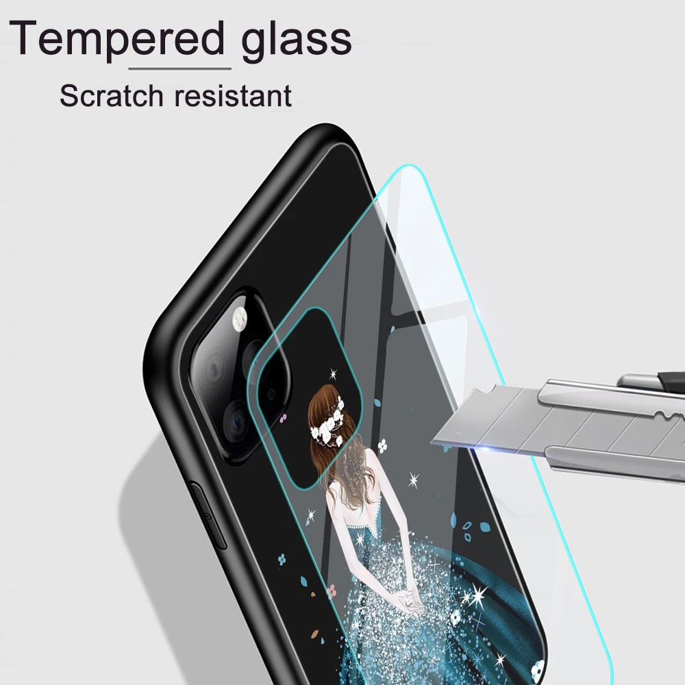 Чехол для телефона ciciber чехол из закаленного стекла iPhone 11 Pro Max X Xs XR 7 8 6 6s Plus |