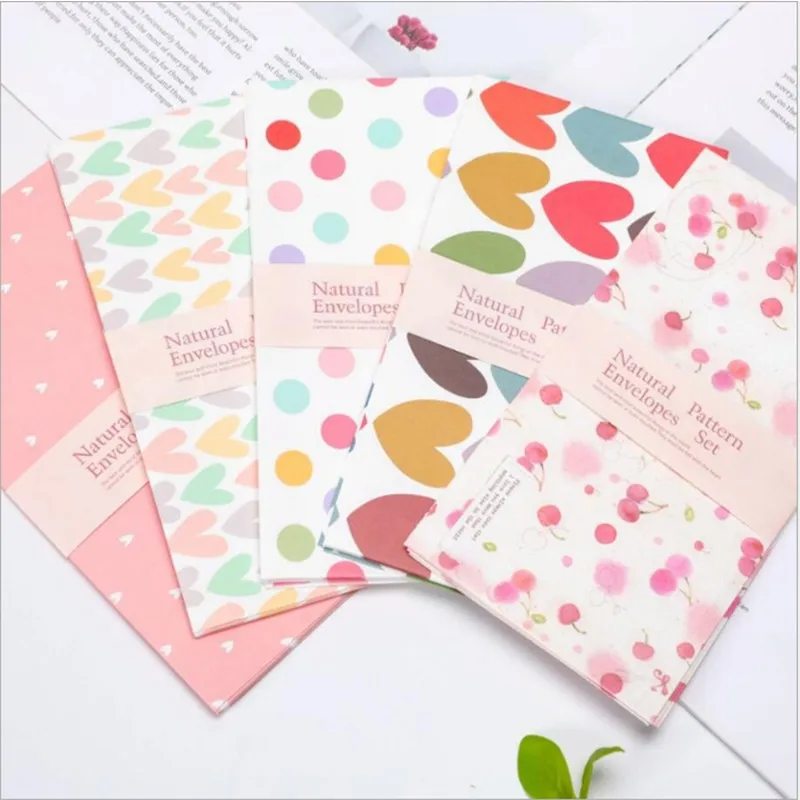 

5pcs Envelop Pink Gift supplies Stationery for girls envelope diary school Paper supplies diy office 18*9CM