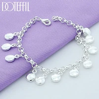 doteffil 925 sterling silver round beads bracelet for women charm wedding engagement jewelry