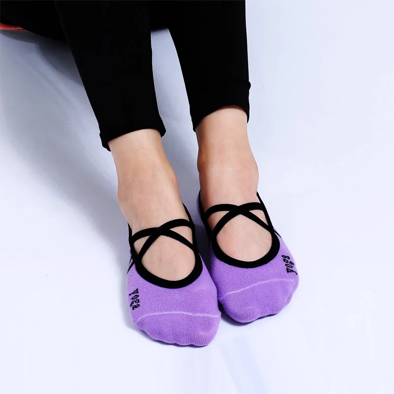 Женские Профессиональные носки для йоги с повязкой спортивные Нескользящие