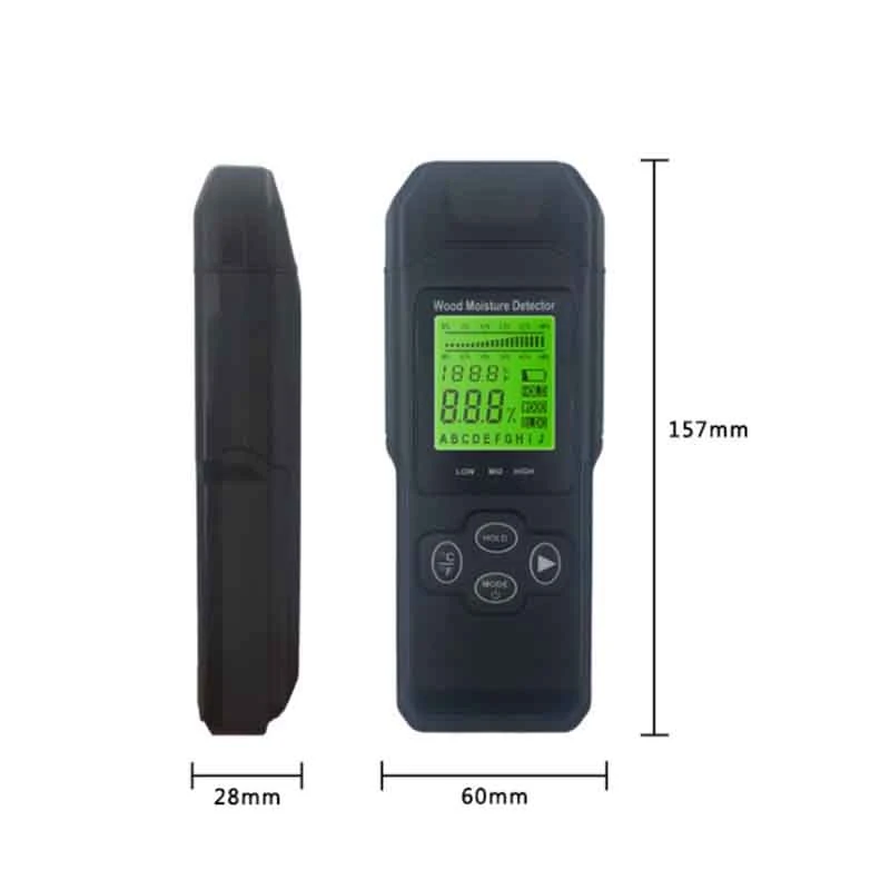 

MT1906 3 in 1 LCD Display Stud Finder Sensor Wall Detector for Wood Metal Studs AC Wire Moisture Temperature Detection