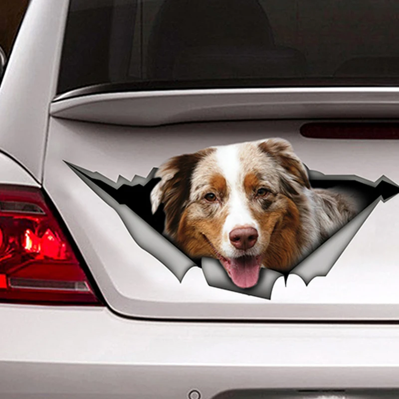 EARLFAMILY 13 см x 6 Австралийская пастушья Смешанная Автомобильная наклейка рваная