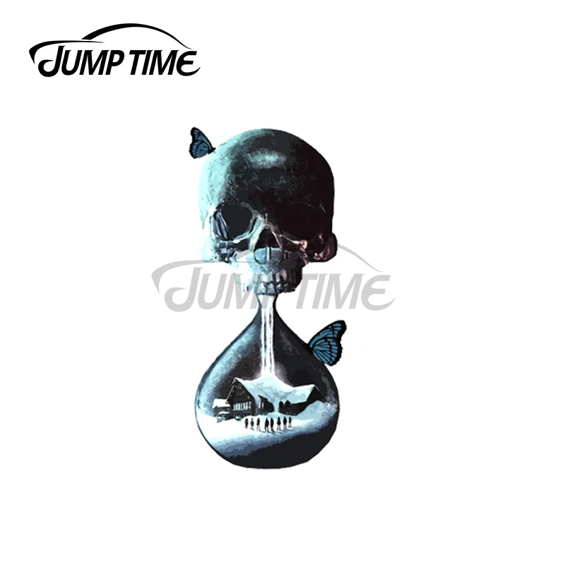 

Jump Time 13 x 4.6cm For Until Dawn Skull Butterflies Car Stickers Cartoon Creative Silhouette Decal Bumper Surfboard Decoration