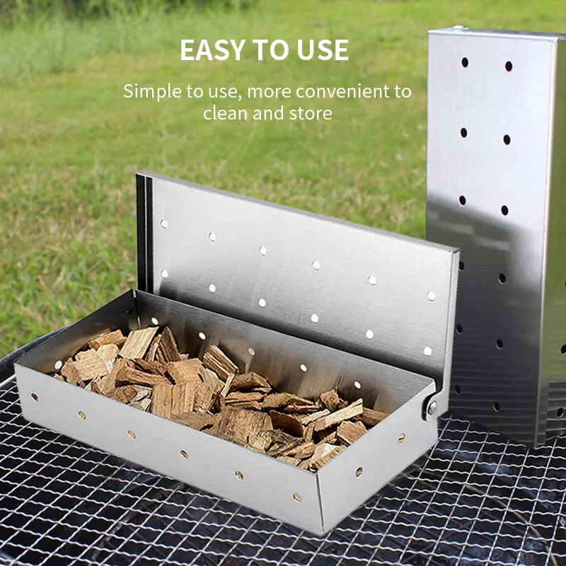 Уличные товары для барбекю коптильная коробка из нержавеющей стали кухонные