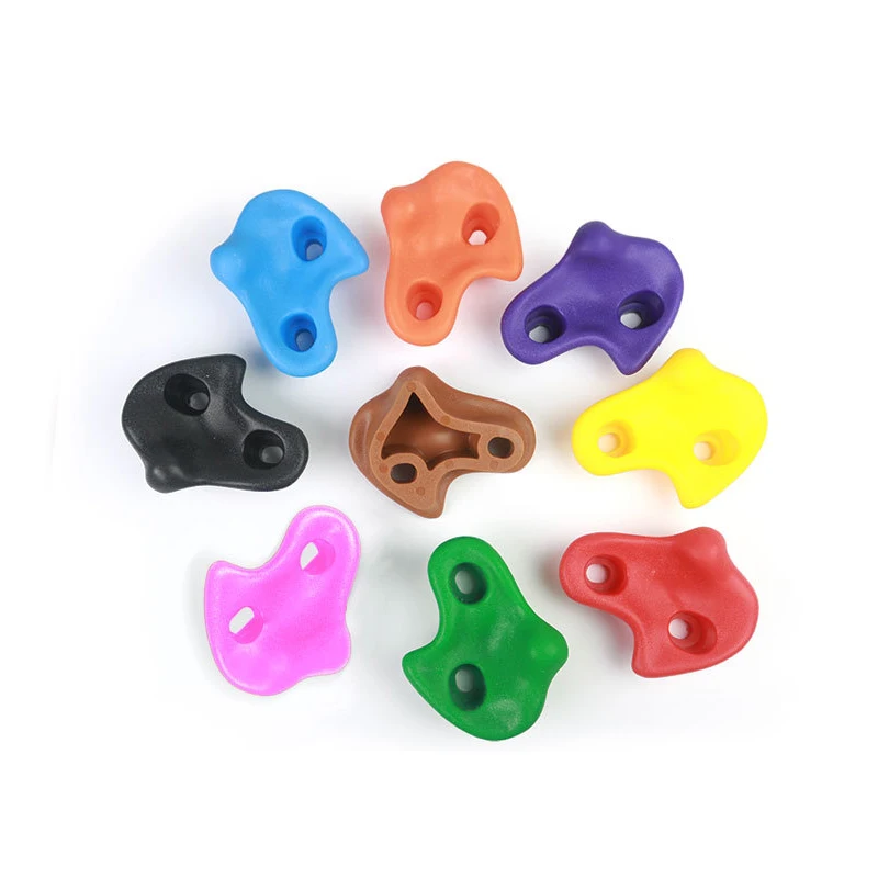 

1 Pc Mixed Color Plastic Children Kids Rock Climbing Wood Wall Stones Hand Feet Holds Grip Kits W/ Screws Random Color