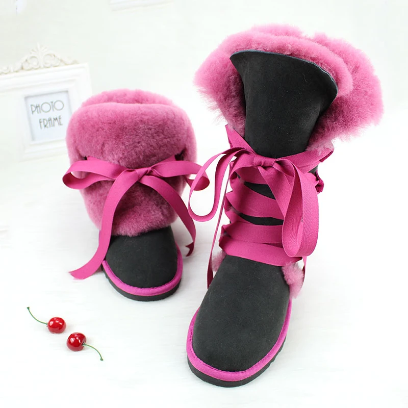 Новые модные австралийские классические теплые зимние ботинки Резиновые