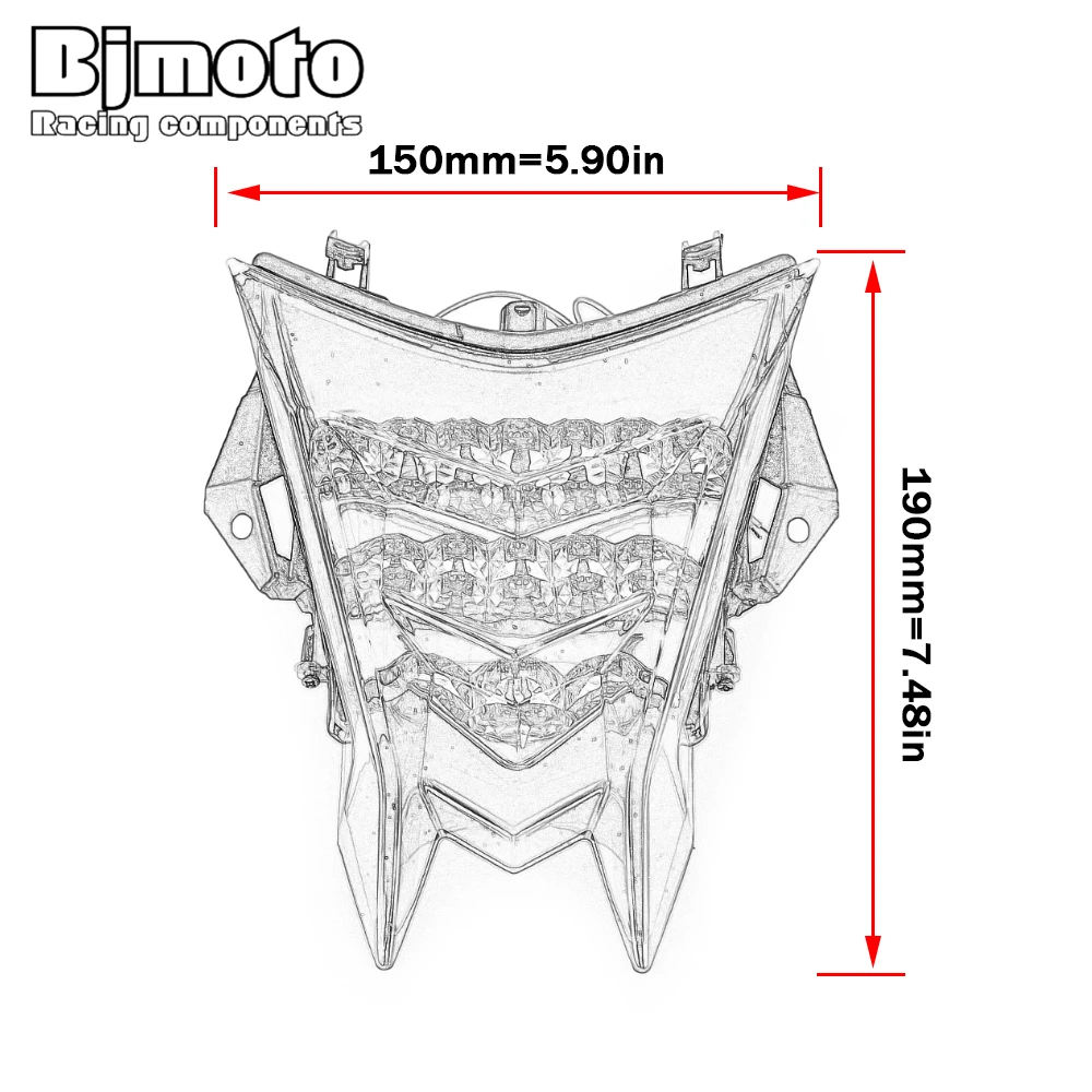 

LED Turn Signals Tail Light Rear Brake Lamp For BWM S1000RR 2010-2016 BWM S1000R HP4 2014-2016 Motorcycle integrated Rear Tail