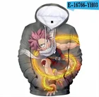 Новинка 2021, популярные толстовки с 3D-принтом из аниме Фея хвост, мужскиемужские толстовки с капюшоном, высококачественные толстовки в простом стиле