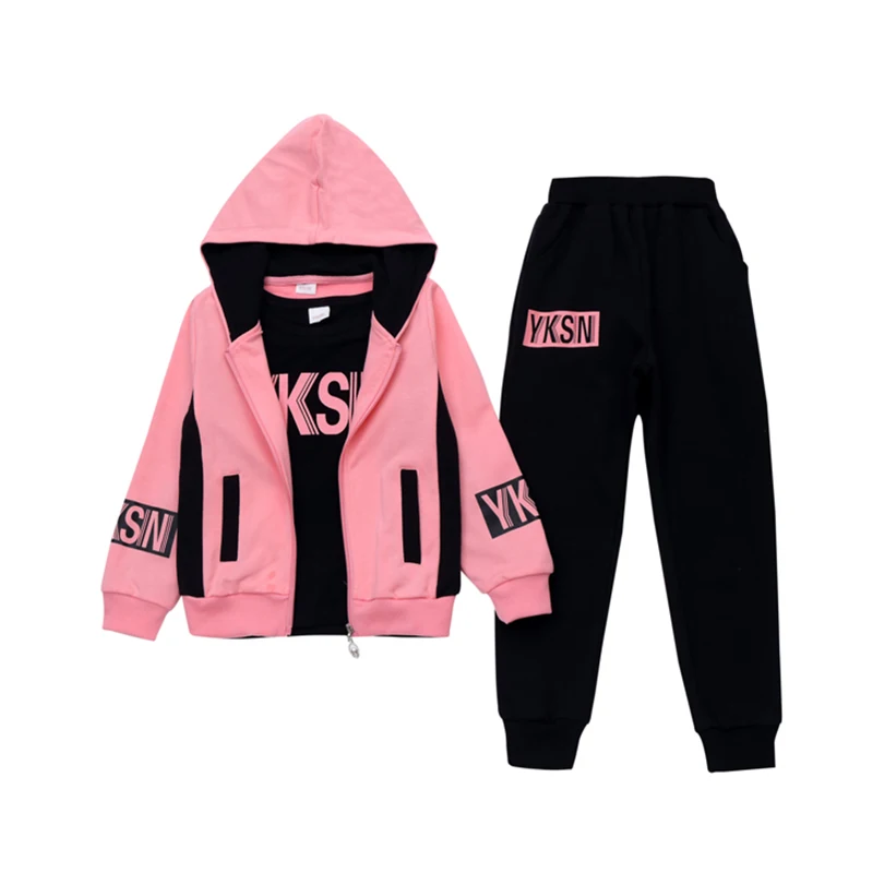 3 шт./комплект спортивный костюм для девочек 8-10 лет |