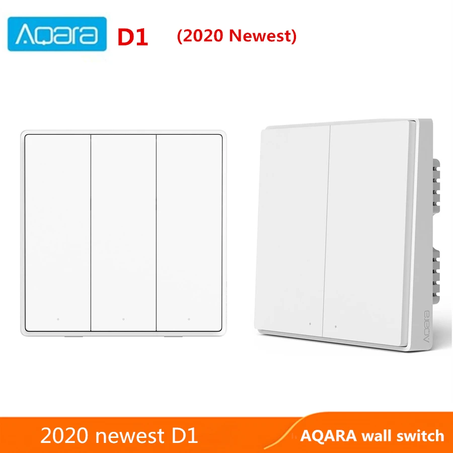 Умный настенный выключатель Xiaomi Aqara D1 Zigbee Беспроводной Выключатель света с 3