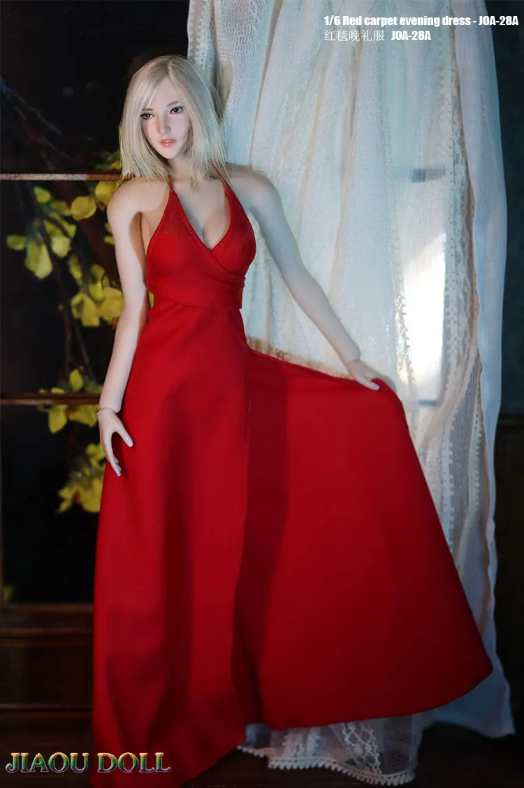 Модель одежды 1/6 вечернее платье с красной ковровой дорожкой для 12-дюймовых
