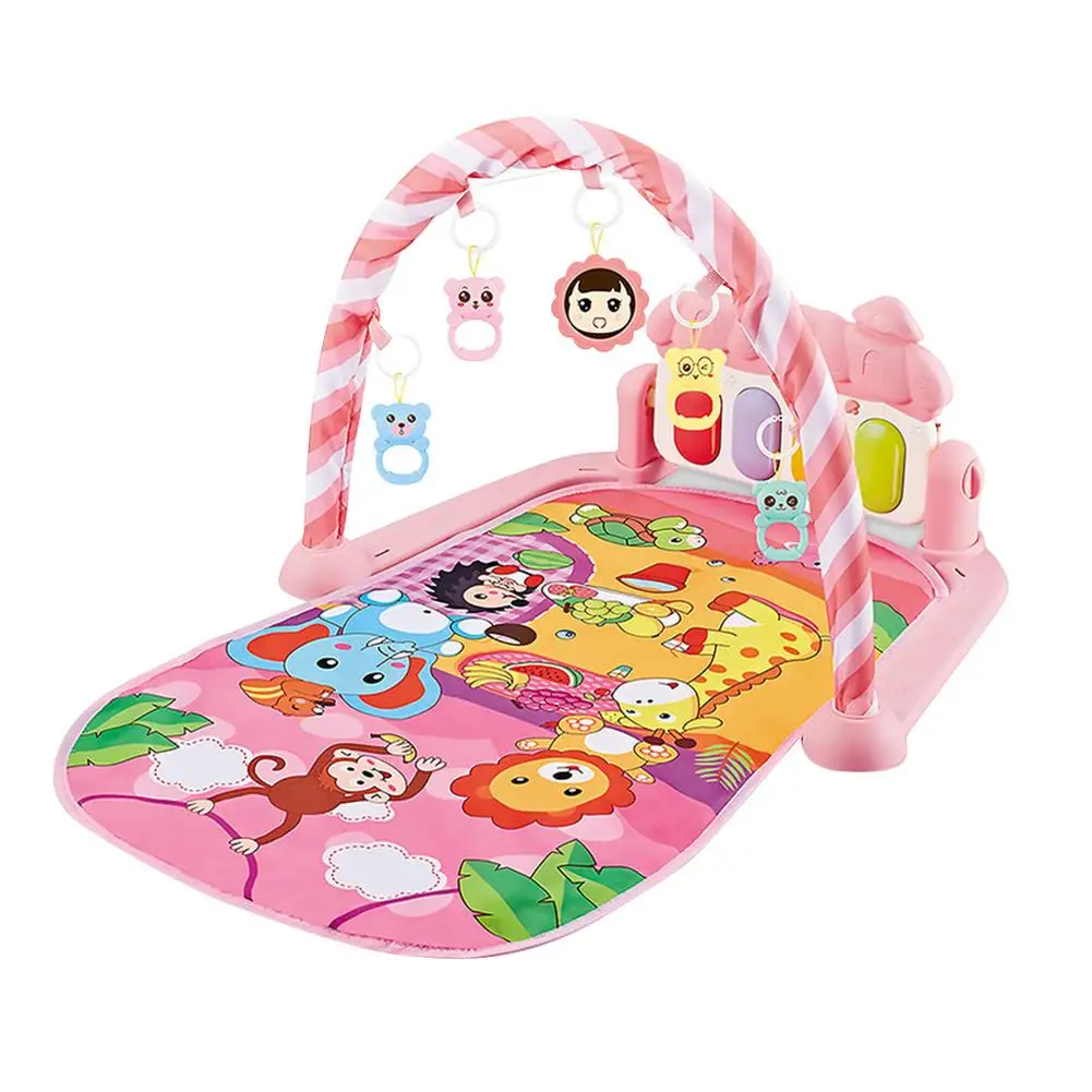 

Baby Fitness Fram Infant Music Play Gym 0-3Y Newborn Pedal Piano Climbing Mat Toy ABS Electronic Cloth Toddler Crawling Cushion