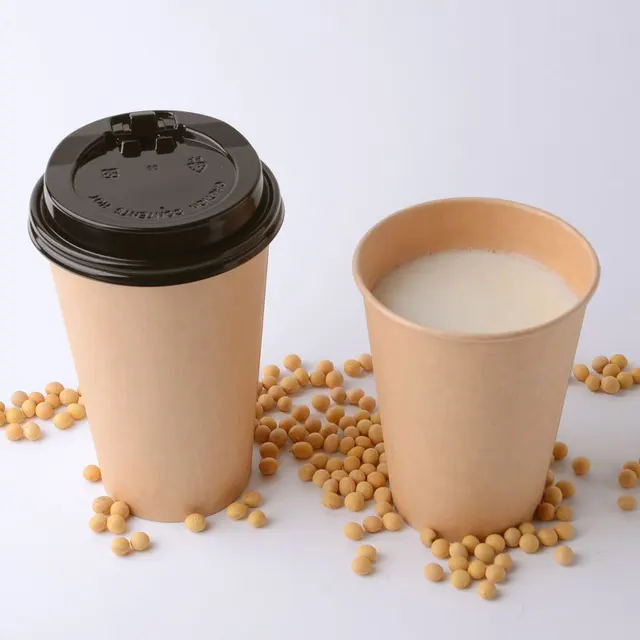 100pcs/pack Disposable Paper Cups 2.5/4/7/8oz Kraft Paper Cups Coffee Milk Cup Paper Cup For Hot Drinking Party Supplies 5
