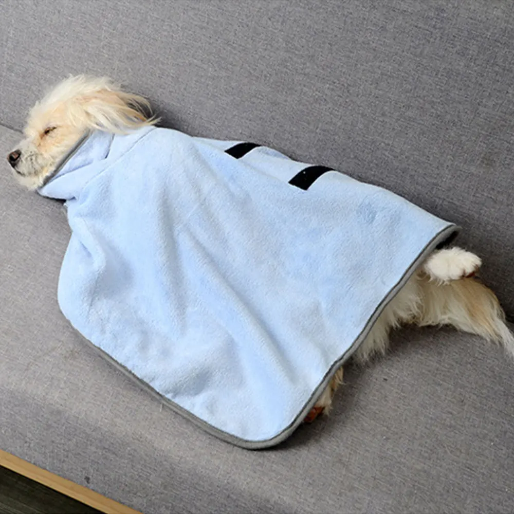 New Quick Dry Pet Towel Bathrobe Super Absorbent Dog Cat Bath Warm Clothes Drying Grooming Supplies |