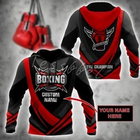 tessffel boxing 3d print fashion mans sweatshirt hoodies zipper hooded harajuku boxer streetwear hip hop casual clothing b11