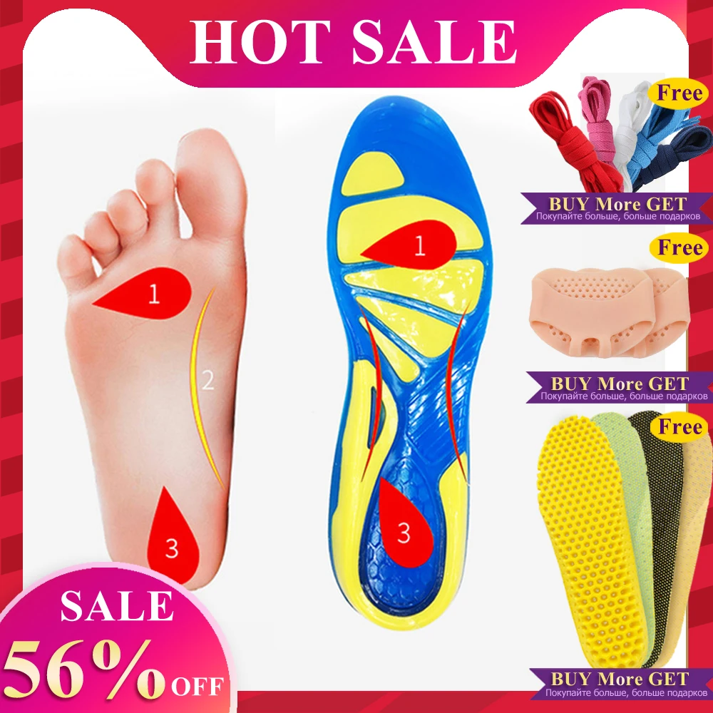 

EID Silicone Gel Insoles Foot Care for Plantar Fasciitis orthopedic Massaging Shoe Inserts Shock Absorption Shoe pad Unisex