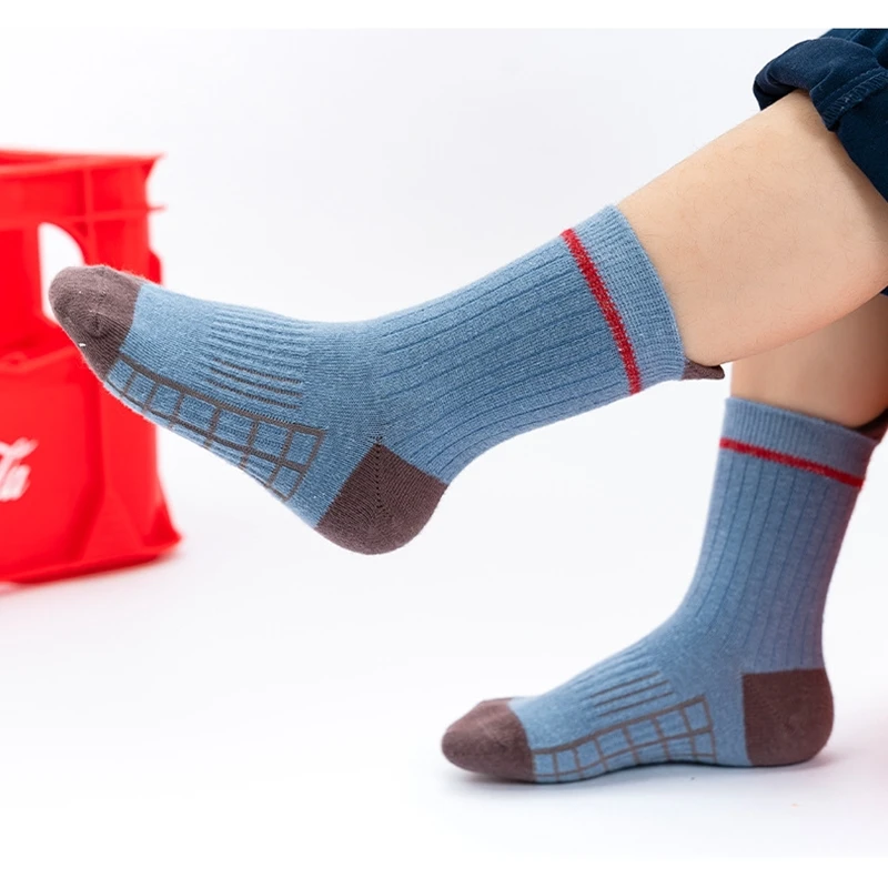 Детские зимние носки XPAY для мальчиков в студенческом стиле из чесаного хлопка