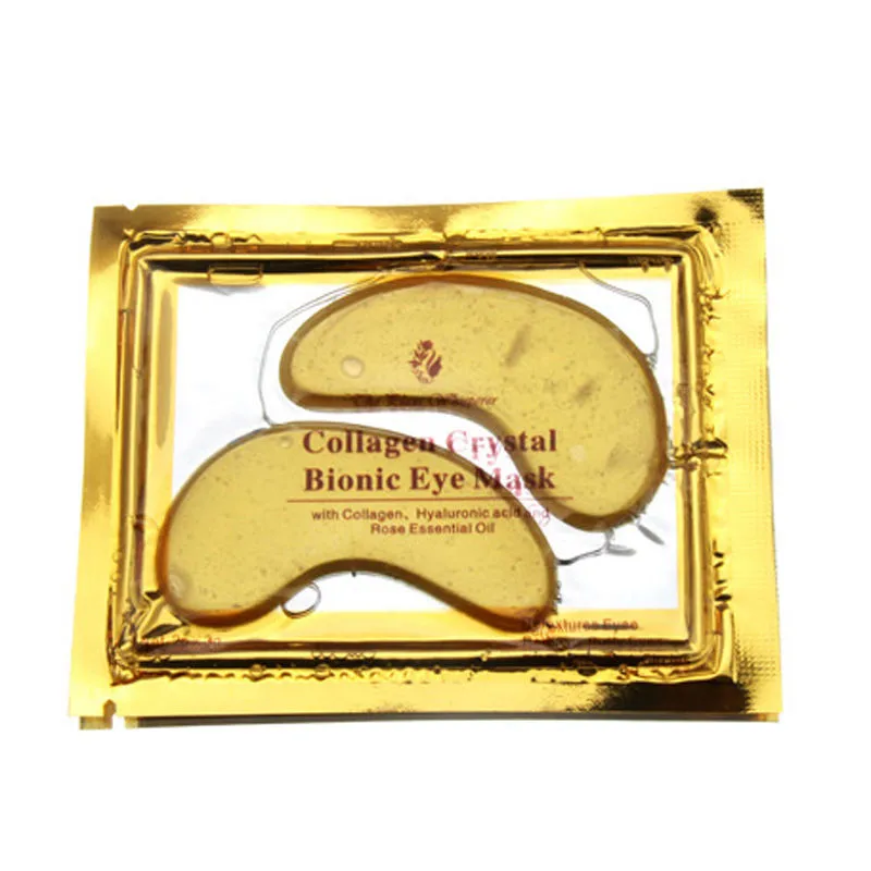 2 предмета = 1 пара 24K Gold Crystal коллагеновая маска для глаз ухода за кожей вокруг