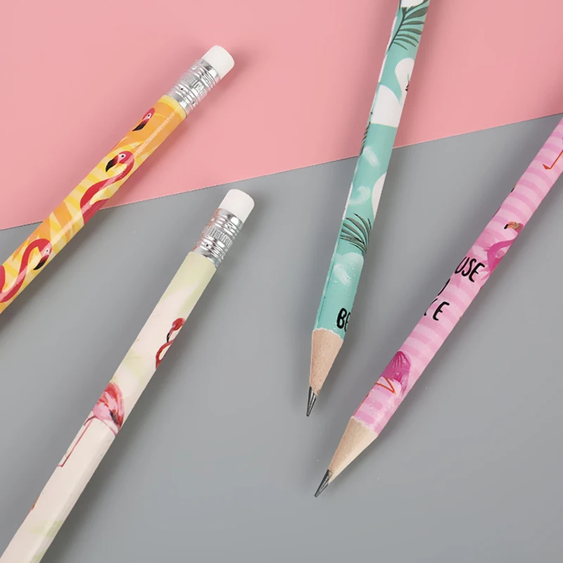 12 шт./компл. креативный деревянный карандаш с резиновой головкой и ластиком в