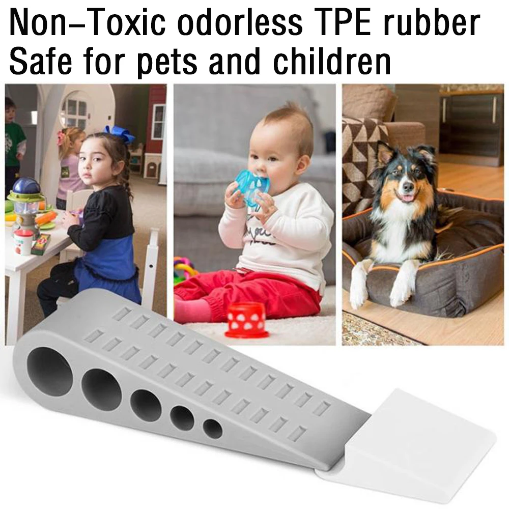 

1pc All Floor Type Heavy Duty Large Wide Door Stopper Wedge Safe Non-toxic Rubber Door Stopper For Doors Home Improvement