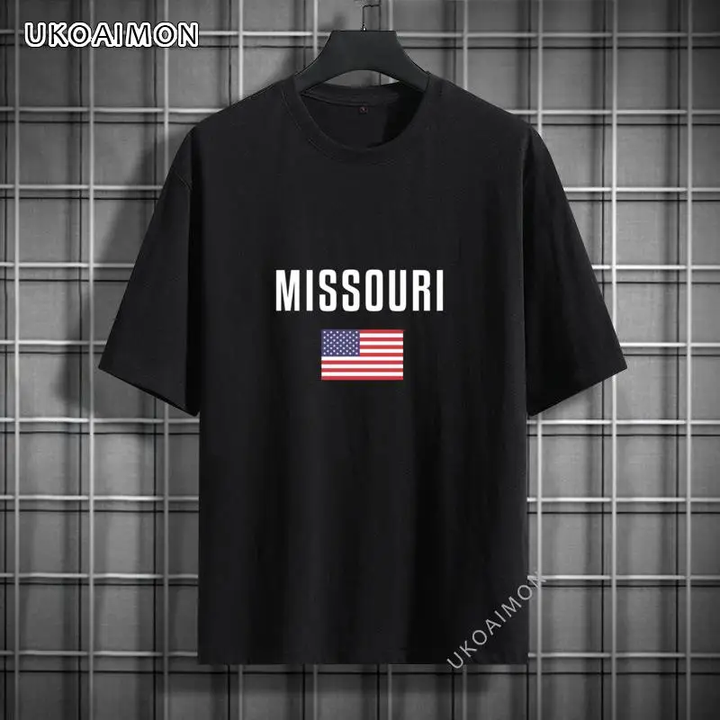 

Hot Sale Missouri 100% Cotton Classic Tops T Shirt Custom Personalized T-Shirt Simple Style Graphic T Shirts Party Casual