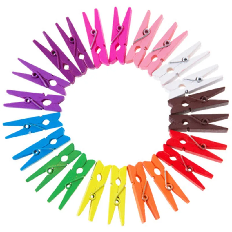 5 шт смешанные цвета Цвет мини деревянный колышек контактный прищепка для декора