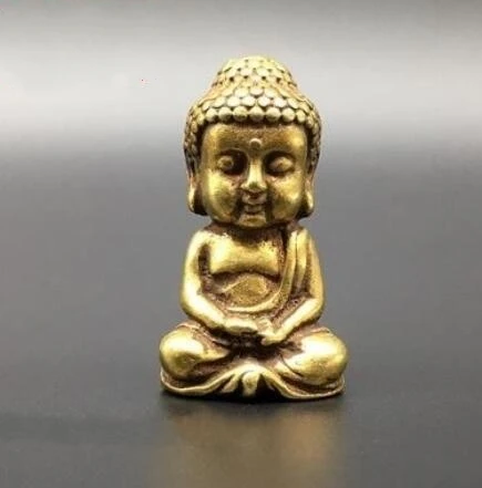 Pure Solid Brass Baby Buddh Mini Buddha Shakyamuni Small Ornament Bronze Pendant Exorcism Fengshui Carving |