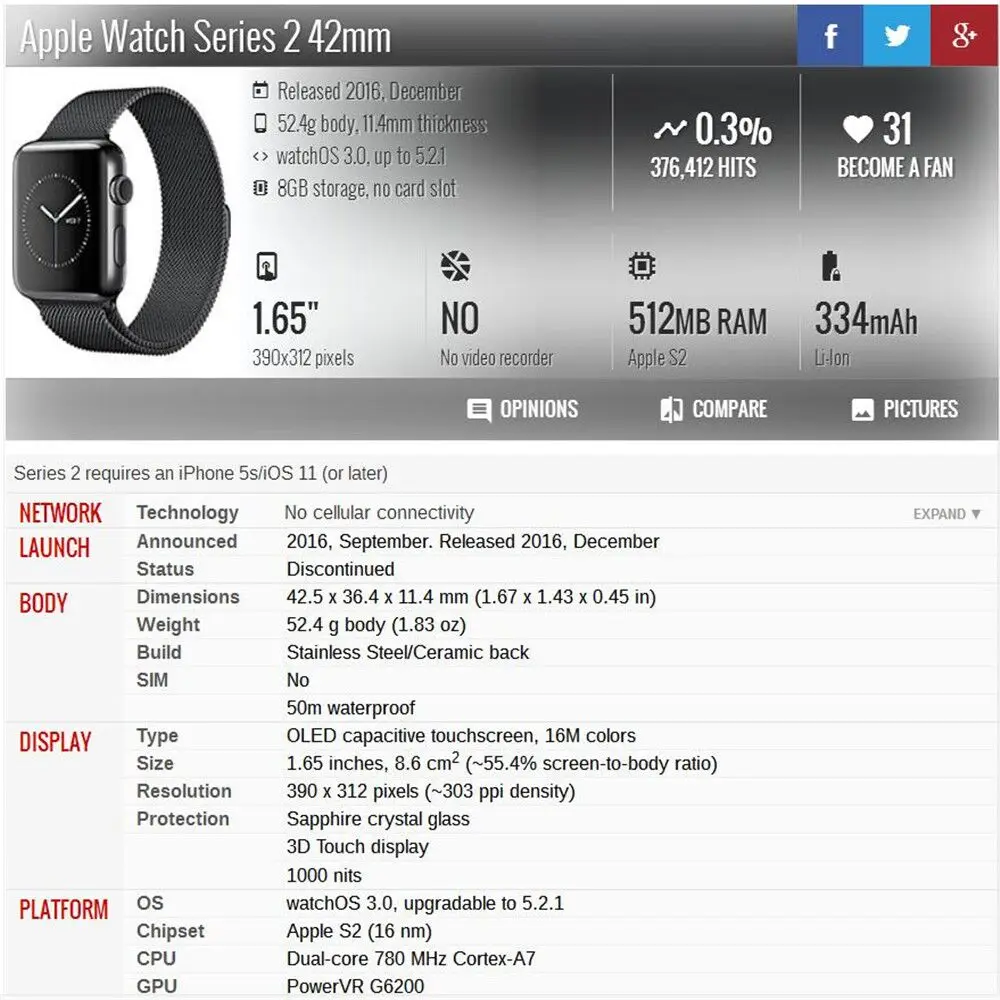 38 мм/42 мм ЖК-дисплей для Apple Watch Series 2 сапфировый кодирующий преобразователь сенсорного экрана в сборе Apple Watch S2 Sport