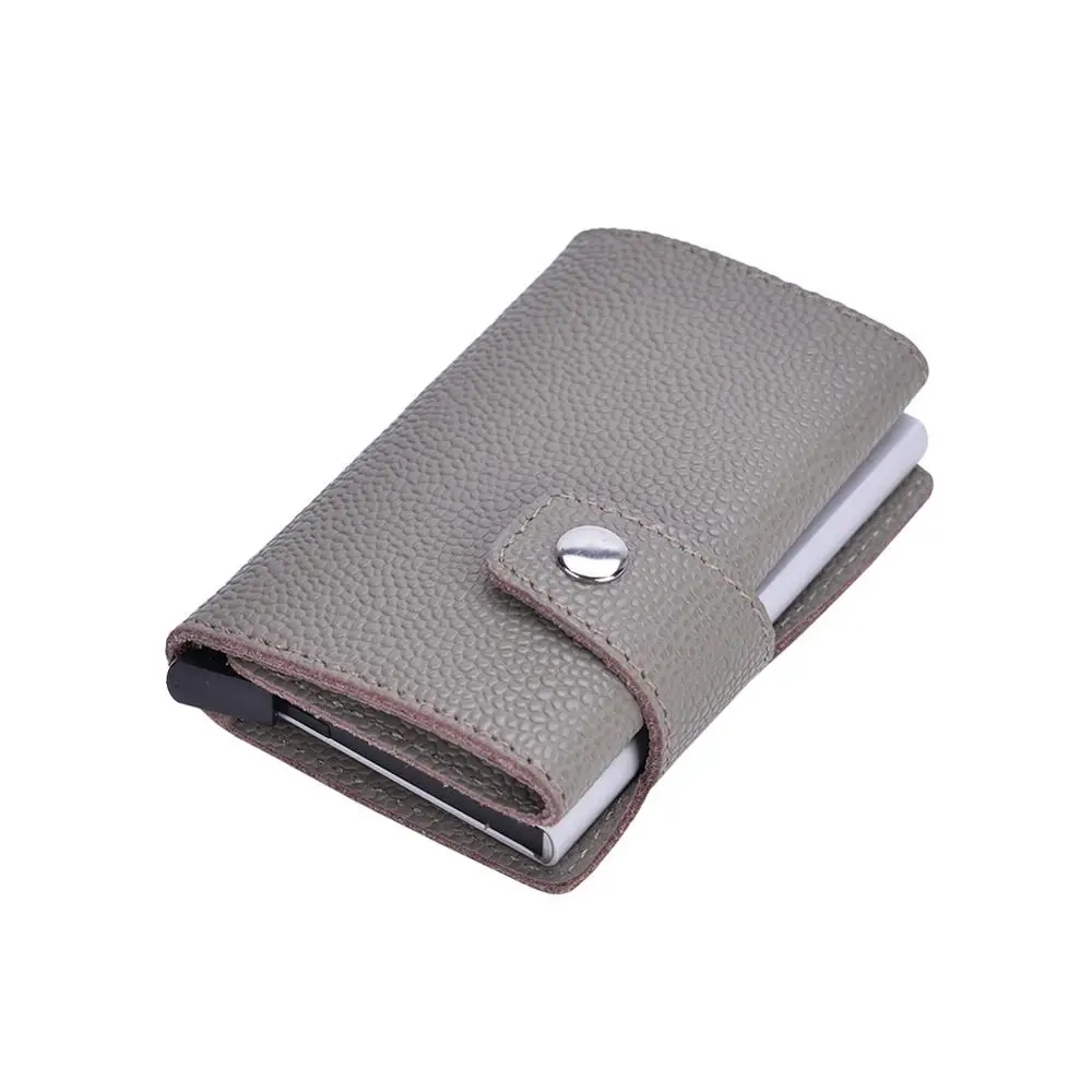 Мужской кошелек из натуральной кожи RFID держатель для кредитных карт