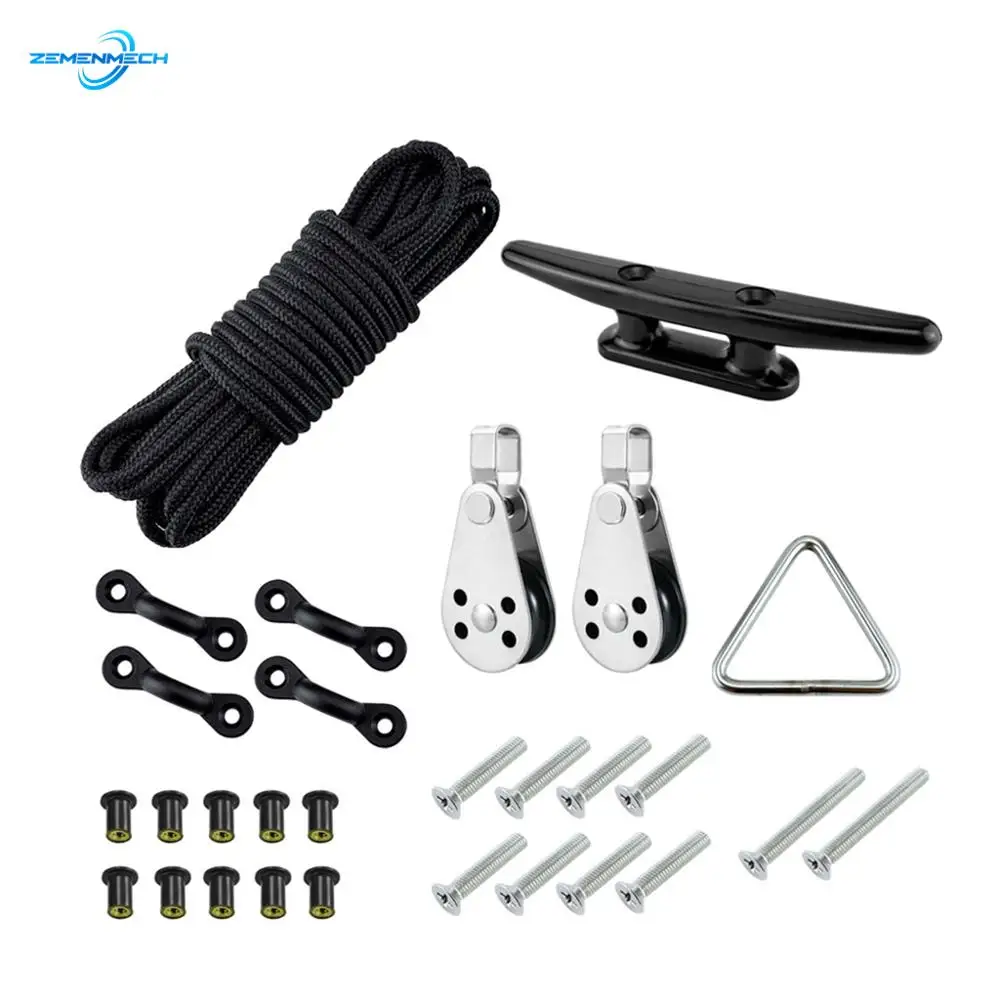 Accessories Canoe Anchor Trolley Kits System Pulleys Cleats Pad Eyes Well Nuts Screws Boat Hardware