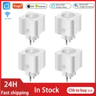 Интеллектуальный выключатель света, Wi-Fi, Мощность штепсельная вилка с Мощность монитор умный дом Беспроводной розетка с Alexa Google Home Tuya макет жизни Inteligente