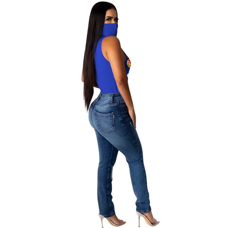 

Adogirl 2020 Summer Women Fashion Print T Shirt Sleeveless Tank Top Casual Tees