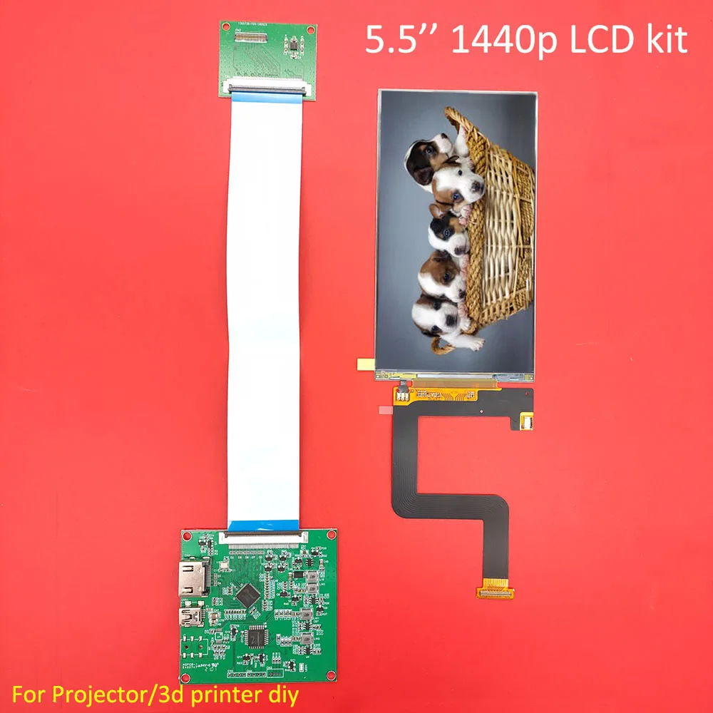 

5.5 inch 1440p hdmi-compatile screen display 1440*2560 for projector DIY SLA 3d printer raspberry pi 3 pi 4b LS055R1SX08