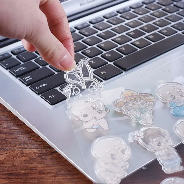 Детский душ милый детский цветной прозрачный силиконовый уплотнитель DIY штамп