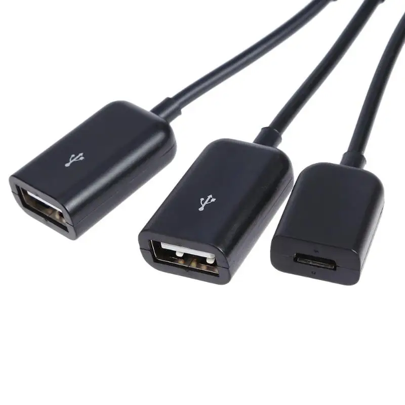 2 X USB-A/F + Micro USB Female to USB3.1 Type-C Male Extender Cable OTG Hub | Компьютеры и офис