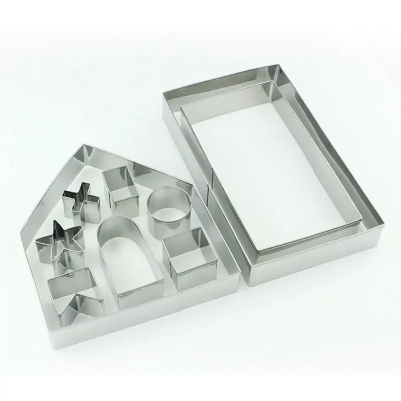 Набор из 10 штук 3D пряничный домик формочки для печенья нержавеющей стали Форма