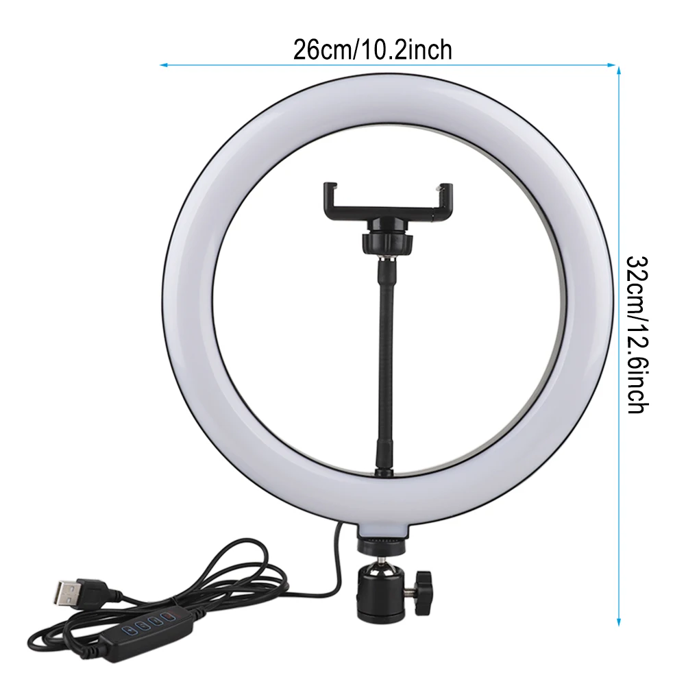 

10 Inch Photo LED Selfie Ring Light Tripod LED Ring Light For Phone Youtube Video Camera Studio Make Up Lamp With USB Ring Lamp