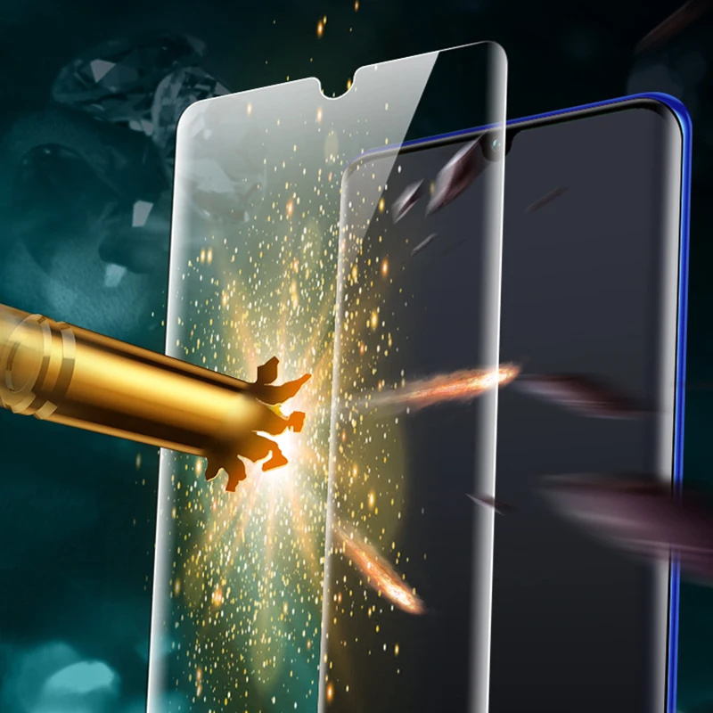 Пленка из закаленного стекла с полным покрытием от УФ излучения для Xiaomi mi CC9 Pro note
